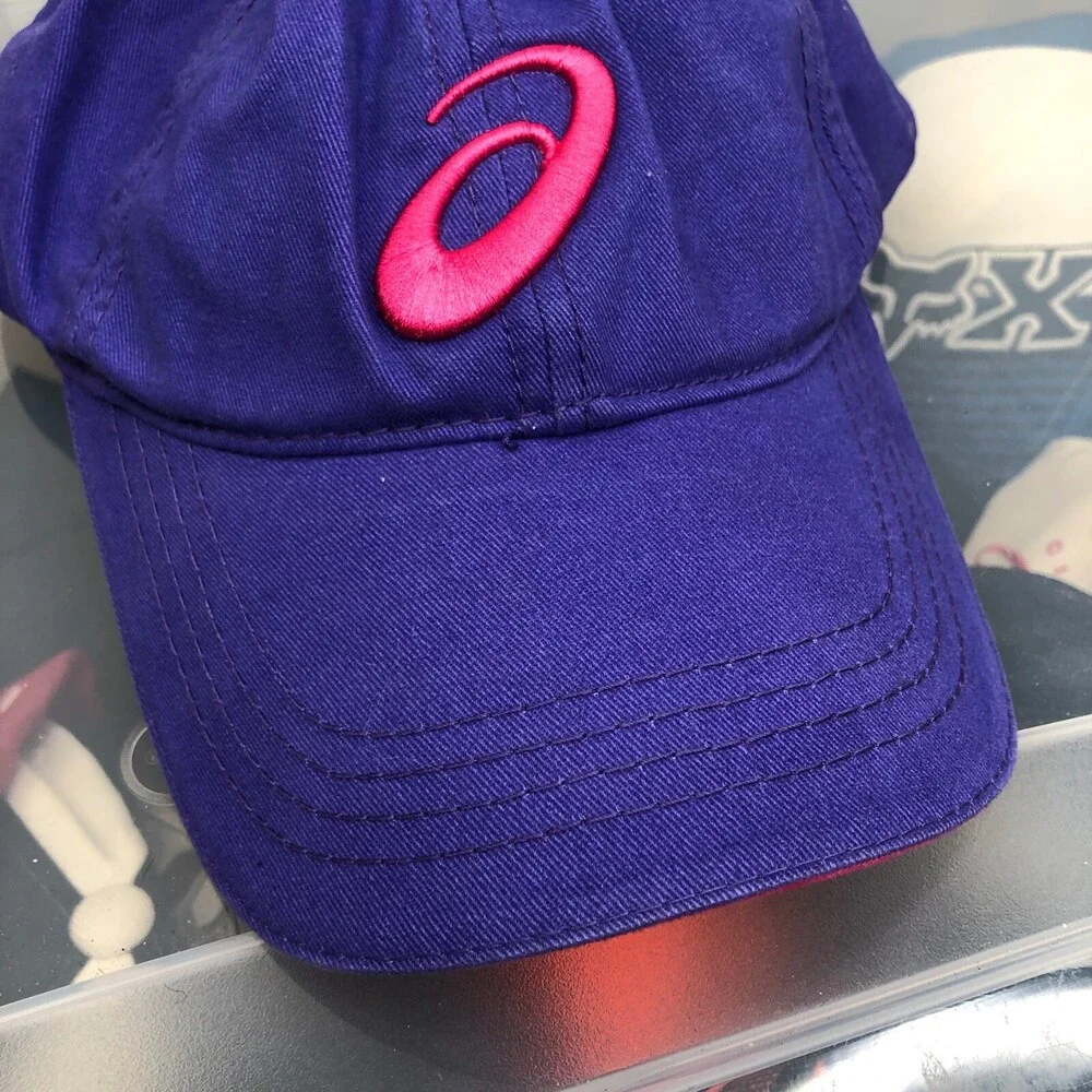 Basics Hat‎ Purple Adjustable Size Snapback Cap Pink Logo Womens Yoga Sports